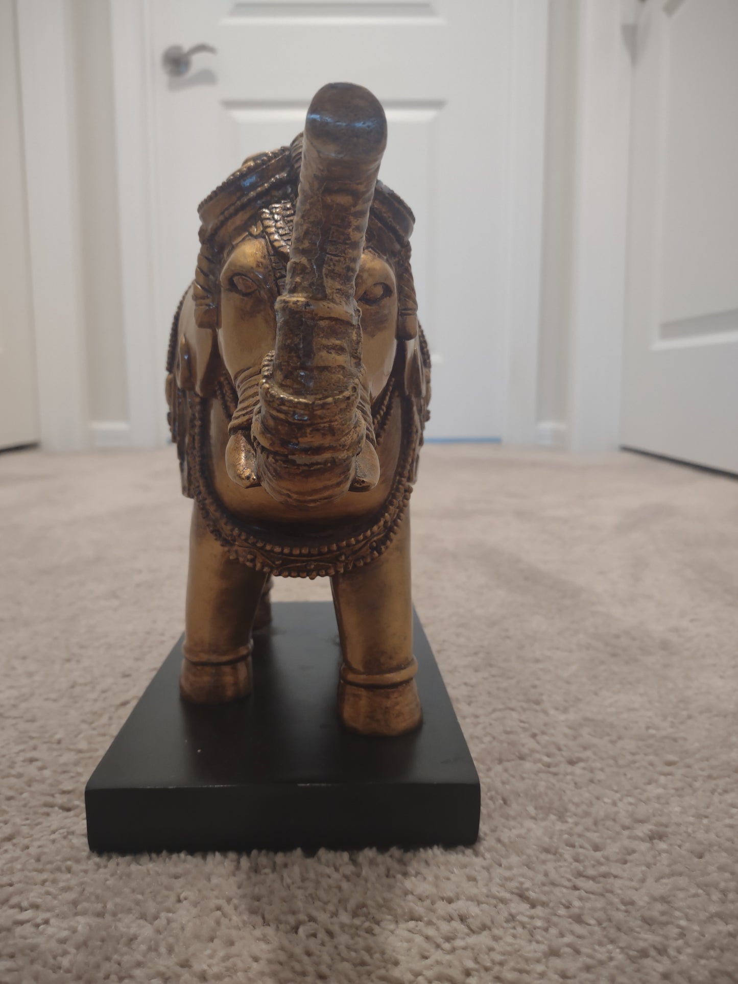 Majestic Golden Elephant Statue