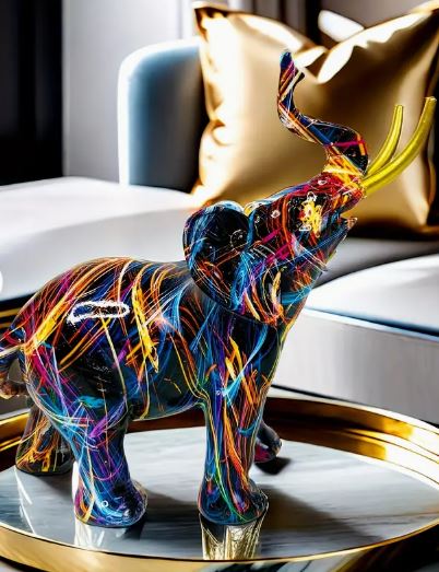 Electric Majesty: The Neon Elephant That Sparks Conversation