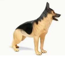 Realistic German Shepherd Dog Statue