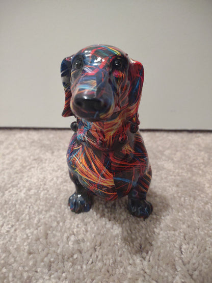 Unleash the Rainbow: Vibrant Dachshund Statue